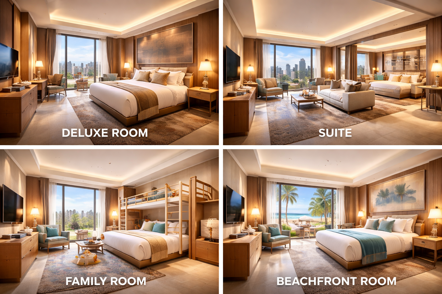 Hotel rooms display for new visitors